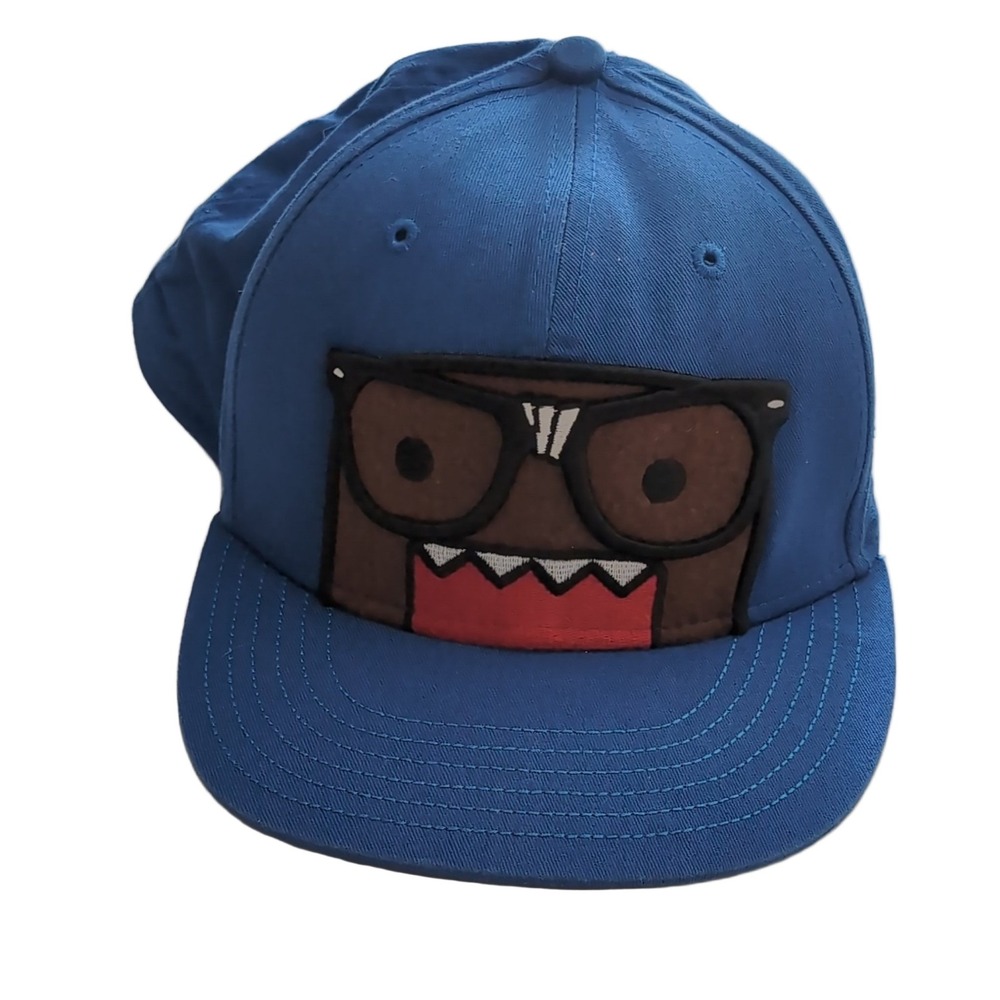 Domo I Heart Nerds Baseball Cap Blue M-L Cotton Anime Unisex Adults Hat